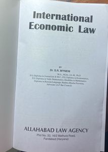 International Eco Law (Dr. SR Myeni) BALLB syllabu