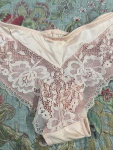 Pink Lace Trim Panties