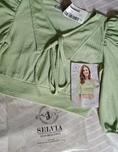 Cute Green Crop Top