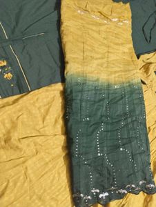 Yellow Green Kurta Set