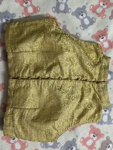 Yellow Lemon Embroidered Net Neck Blouse