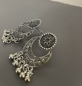 Oxidised Jhumka Earrings