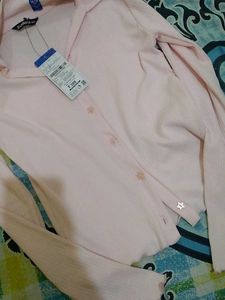 Cute Pink Ribbed Knit Top