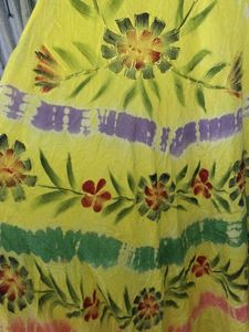 Yellow Floral Tie-Dye Tank Top
