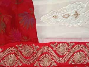 Xl Size Grand Red &amp; White Kurta Set