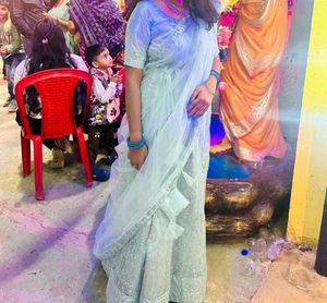 Bridal Powder Blue Colour Lehenga With Heavy Work