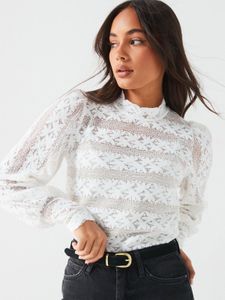 Next Ladies Cream, Long Sleeved Blouse