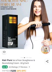 Hair Pure Straightening Set with tag