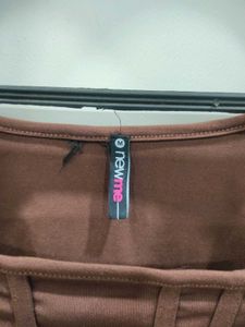 NEWME Full Sleeves Brown Top