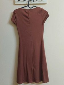Brown Casual Mini Dress