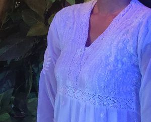 Elegant White Short Kurti