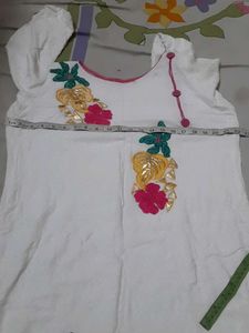 White Floral Embroidered Outfit