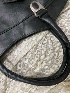 Y2k Leather Baguette Bag