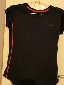 Berze Black Active sports  T-Shirt