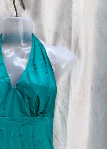 Emerald Green Halter Gown