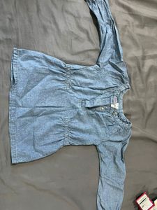 Denim Top For Little Girls.