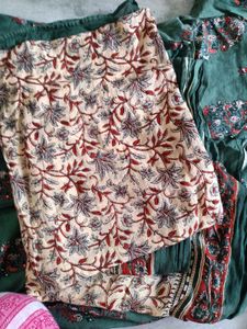 Green Printed Kurta set