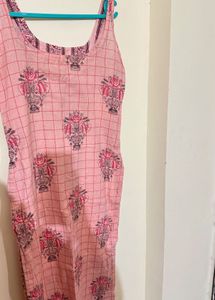 Elegant peach printed Kurta