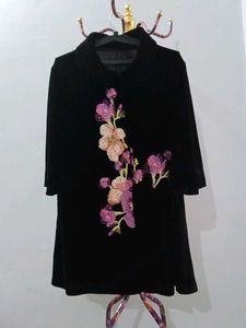 Floral Velvet Coat