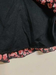 mesh floral skirt