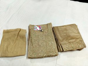 Muslin Kurta Pant Dupatta Set