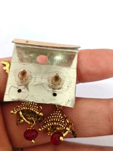 6 pairs 🦚Peacock Jhumka Earrings