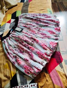 Floral Pleated Mini Skirt