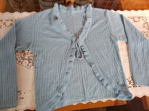 LIGHT BLUE FIRREL CARDIGAN