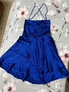 Royal Blue Backless Mini Dress
