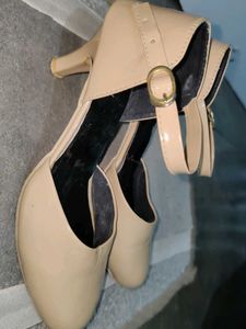 MADHU Beige Mary Jane Heels - Size 7
