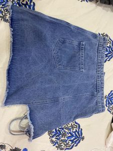 denim miniskirt