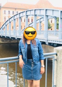 Denim Skirt Mini Imported (Size XL)