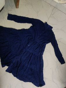 zudio branded  Navy Blue Long Sleeve Dress