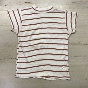 Striped High Neck
