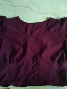 Elegant Maroon crop top