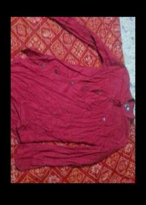 Red Button-Down Shirt