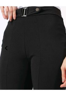 Girls Stylish Black Slit Flare Pants