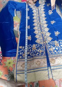 Back Nd Front Embroidery Sherwani Type Suit