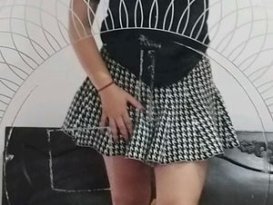 Houndstooth mini Skirt