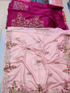 🆕️🆕️PINK FLORAL SAREE