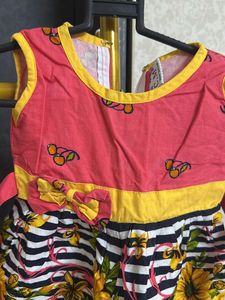 Pure Cotton Frock Floral