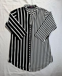 Striped Button-Down Top