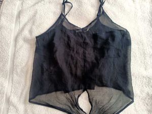 Black Sheer Top