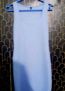 Baby Blue Bodycon Dress FREE SIZE