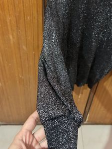 Sparkly Silver Knit Top