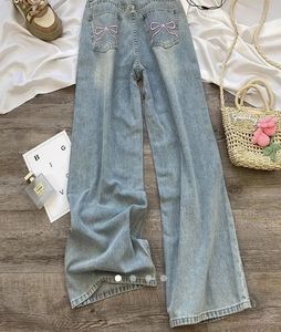 Bow 🎀 straight leg jeans for women