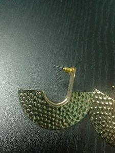 Hammered Gold Statement Earrings