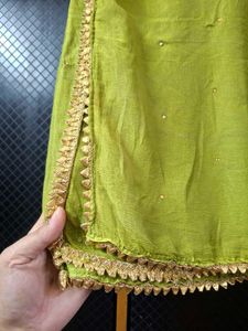 Mehndi Green Sharara Suit Set