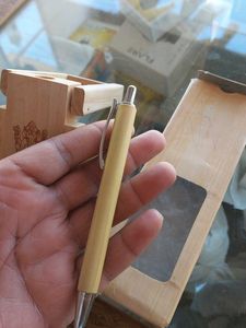 Engraved Ganesha Pen in Wooden Box