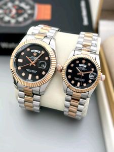 ROLEX COUPLE WATCH DAY DATE WORKING PREMIUM QUALIT